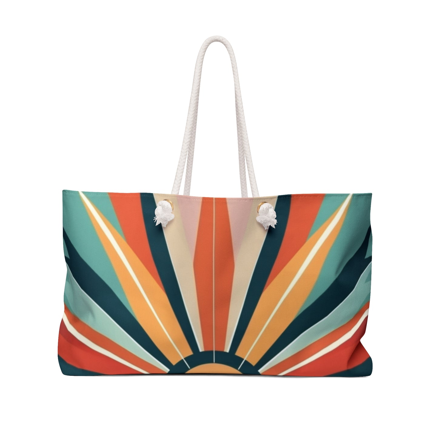 Floral Elegance: Midcentury Modern Starburst Candy Colored Weekender Bag for Women