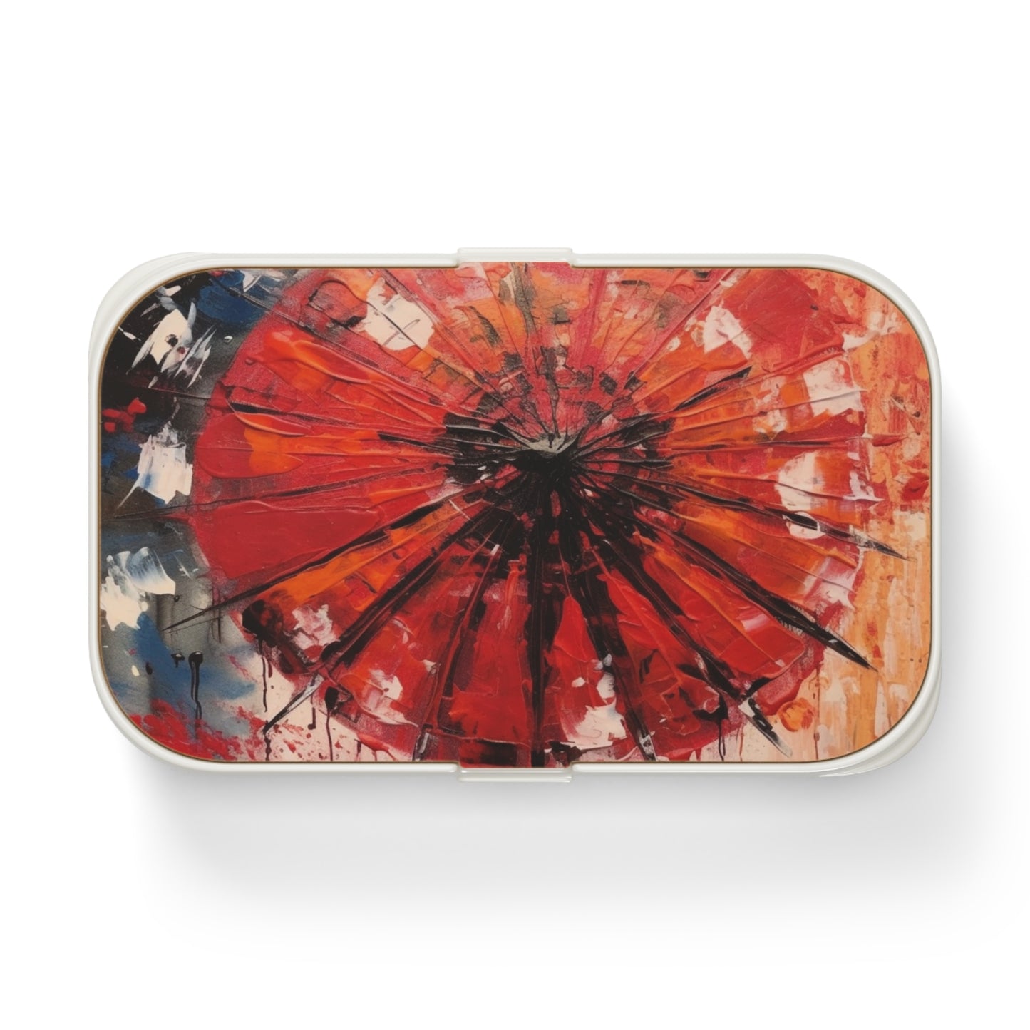 Abstract Japanese Umbrella Art Bento Box: Where Art and Practicality Meet