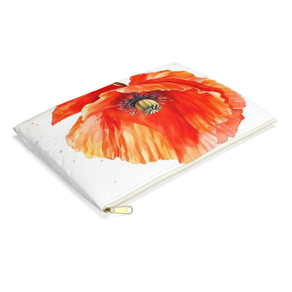 Watercolor Poppy Garden Accessory Pouch: Unleash the Beauty of Nature