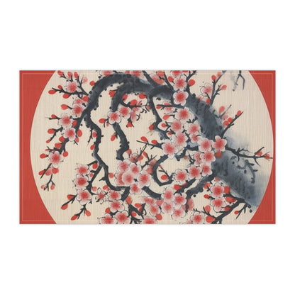 Enchanting Petal Symphony: Kitchen Towel Celebrating Cherry Blossom Tree Drawings