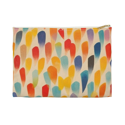 Energetic Abstraction: Colorful Shapes Accessory Pouch