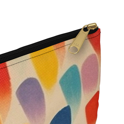 Energetic Abstraction: Colorful Shapes Accessory Pouch