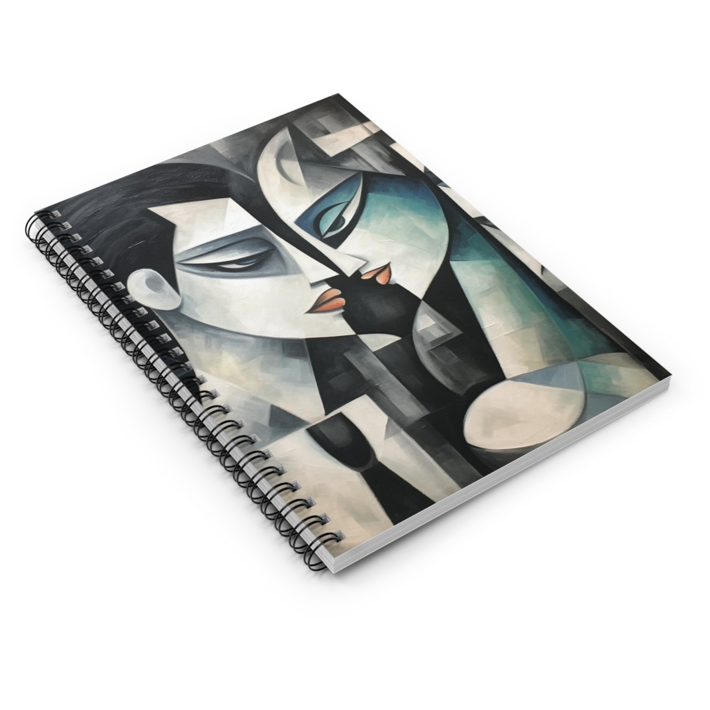 Spiral Notebook with Cubist Art: Write with Artistic Finesse and Abstract Flair