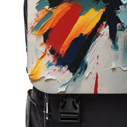 Abstract Unisex Casual Shoulder Backpack for Art Lovers: Butterfly-Inspired Delight