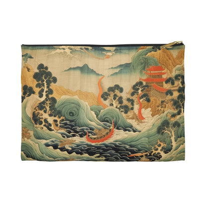 Harmony of the Elements: Japanese Tapestry-Inspired Accessory Pouch