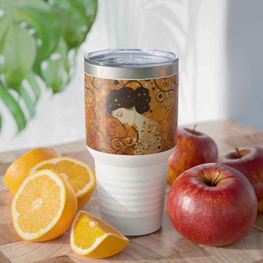 Gustav Klimt's Legacy: Ringneck Tumbler Embodying the Essence of Sensual Art