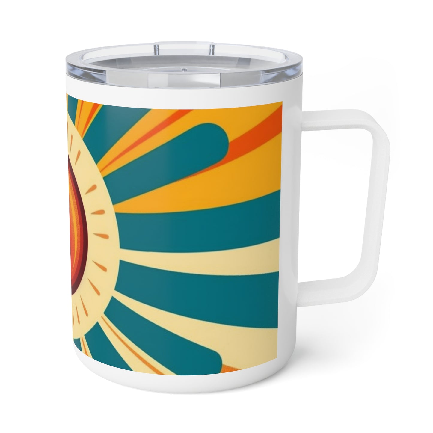 Atomic Age Sunshine: Midcentury Modern Sun Insulated Coffee Mug