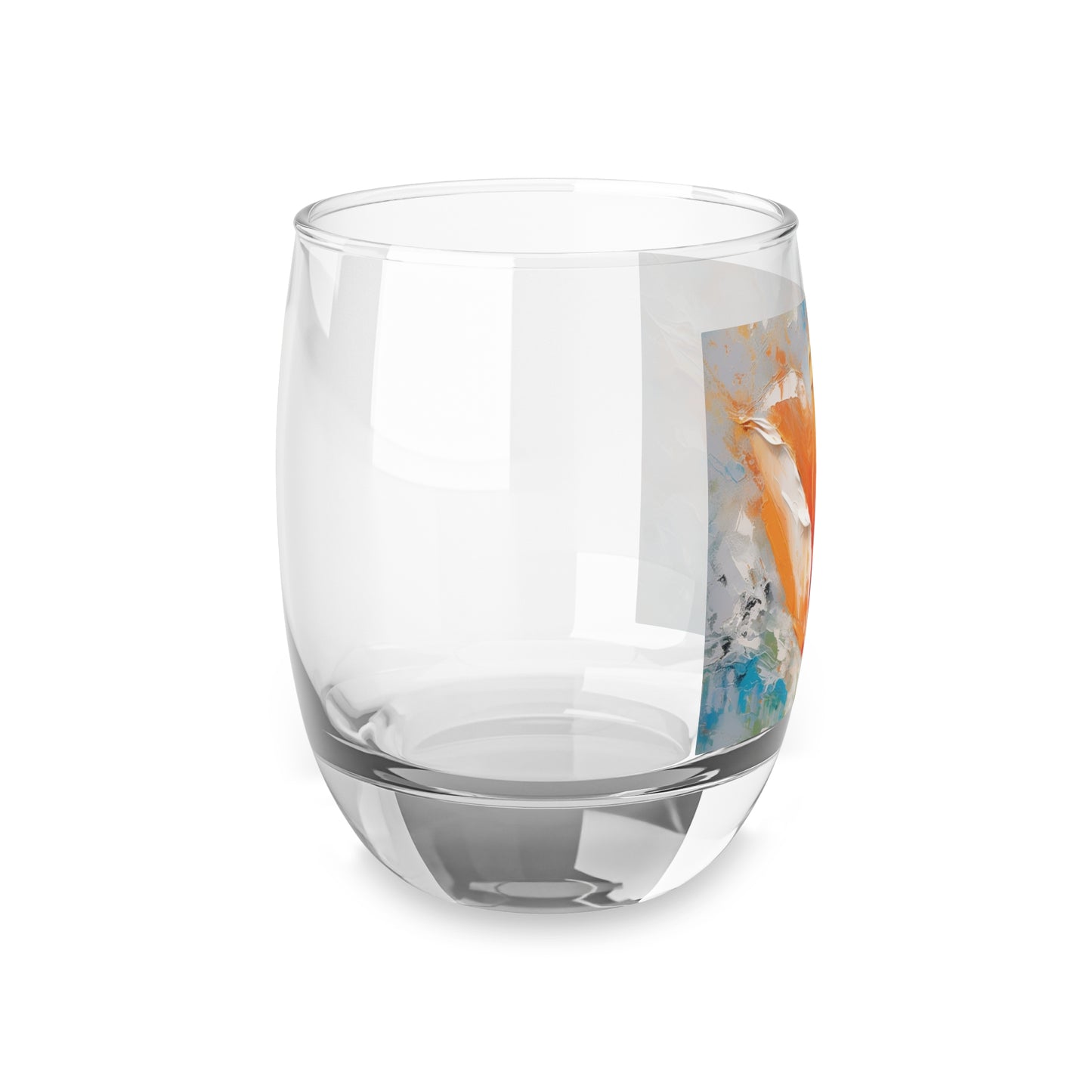 Whiskey Glass with Vibrant Orange Tulip: Embrace the Beauty of Nature