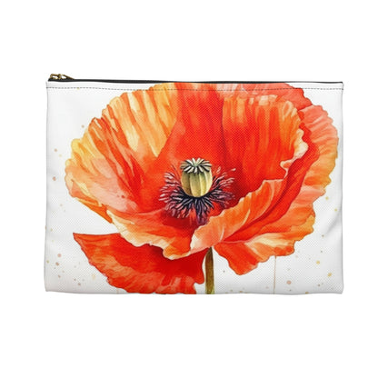 Watercolor Poppy Garden Accessory Pouch: Unleash the Beauty of Nature