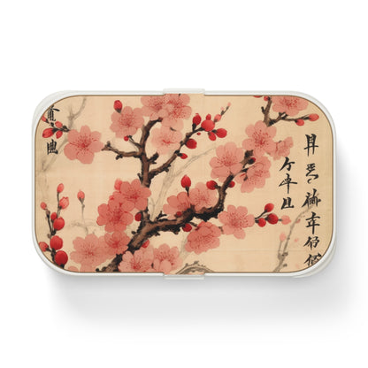 Floral Fusion: Bento Box Merging Cherry Blossom Beauty and Artistic Flower Drawings