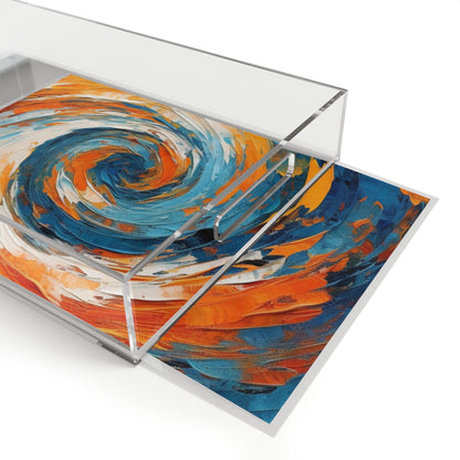 Artistic Abstractions: Midcentury Modern Acrylic Serving Tray for Modern Decor Enthusiasts