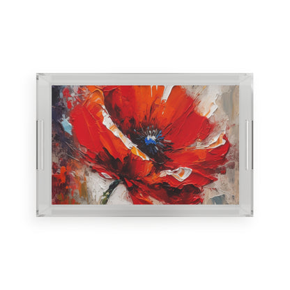 Unleash Your Creativity with Poppy Acrylic Serving Tray: A Blossoming Artistic Journey