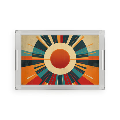 Minimalist Sunshine: Midcentury Modern Sun Acrylic Serving Tray
