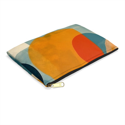 Midcentury Modern Geometric Art Accessory Pouch: Iconic Design and Versatile Storage Solution