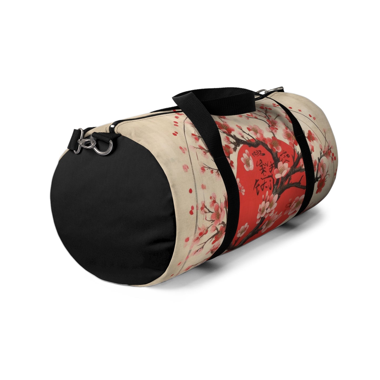 Nature's Brushstrokes: Duffel Bag Featuring Captivating Cherry Blossom Drawings