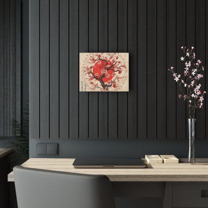 Nature's Brushstrokes: Acrylic Prints Featuring Captivating Cherry Blossom Drawings