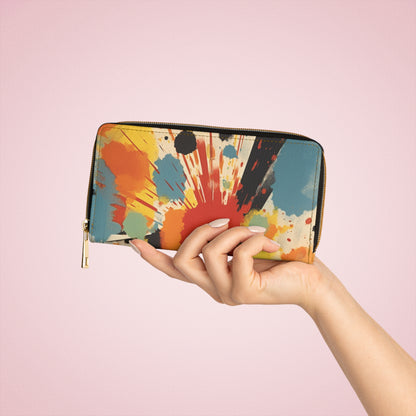 Expressive Abstractions: Gutai Inspired Zipper Wallet