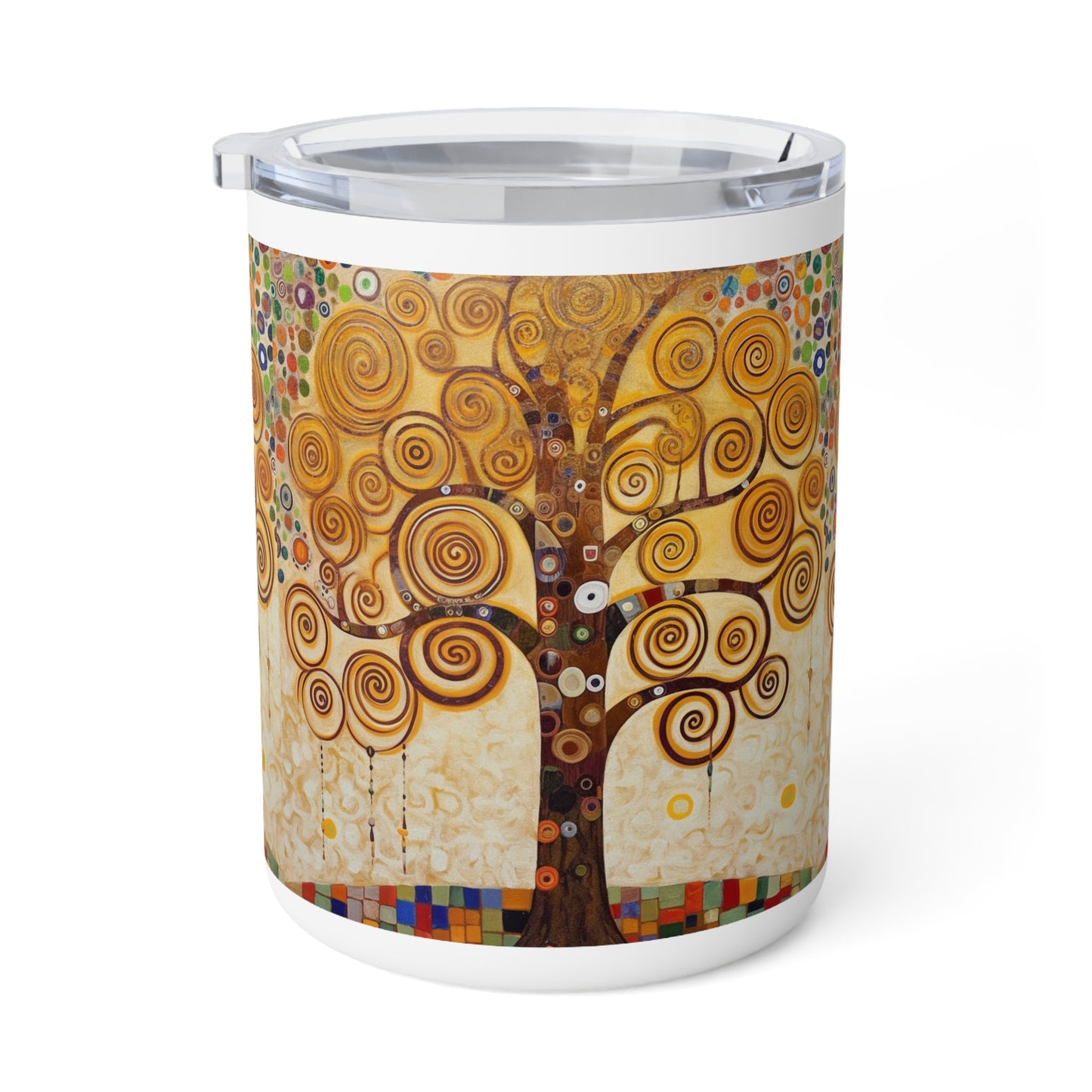 Vienna Secession Delight: Gustav Klimt Tree of Life Insulated Coffee Mug