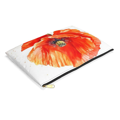 Watercolor Poppy Garden Accessory Pouch: Unleash the Beauty of Nature