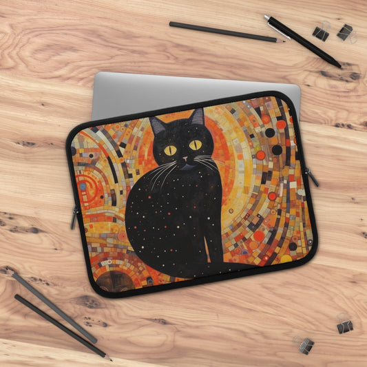 Artistic Cats Laptop Sleeve: A Stylish Tribute to Gustav Klimt's Feline Inspirations