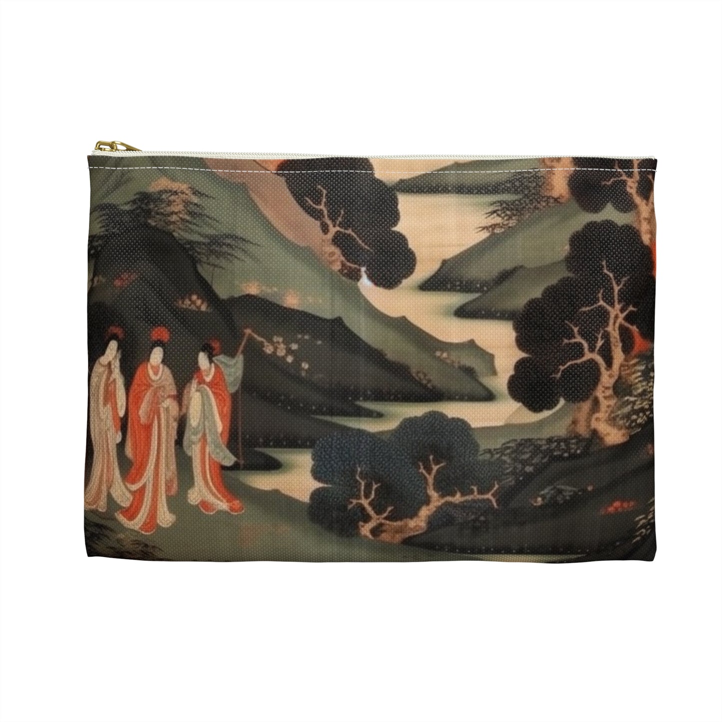 Custom Japanese Tapestry on a Accessory Pouch - Unique Artistic Expression