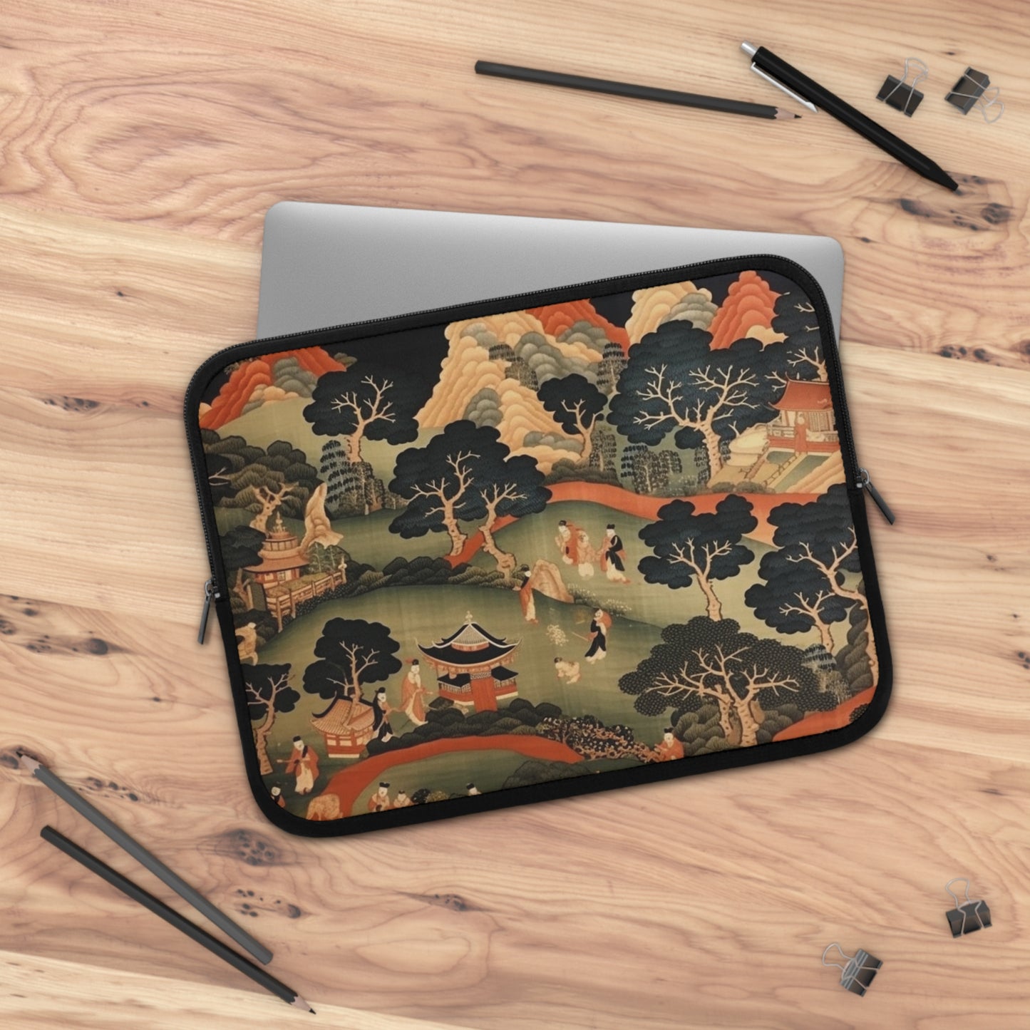 Tapestry Treasures: Japanese-inspired Laptop Sleeve for Art Lovers