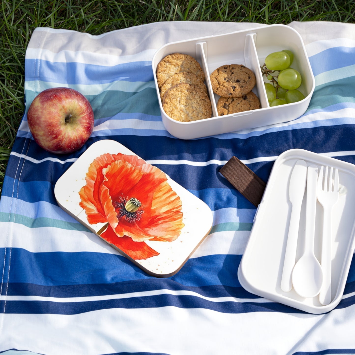 Watercolor Poppy Garden Bento Box: Unleash the Beauty of Nature