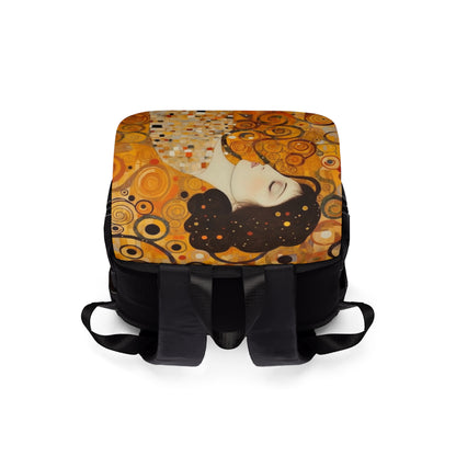 Gustav Klimt Inspired Unisex Casual Shoulder Backpack: A Tribute to the Iconic Art of the Vienna Secession