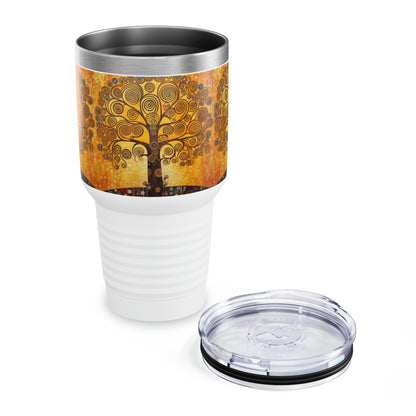 The Living Tapestry: Ringneck Tumbler as an Artistic Homage to Gustav Klimt's Tree of Life