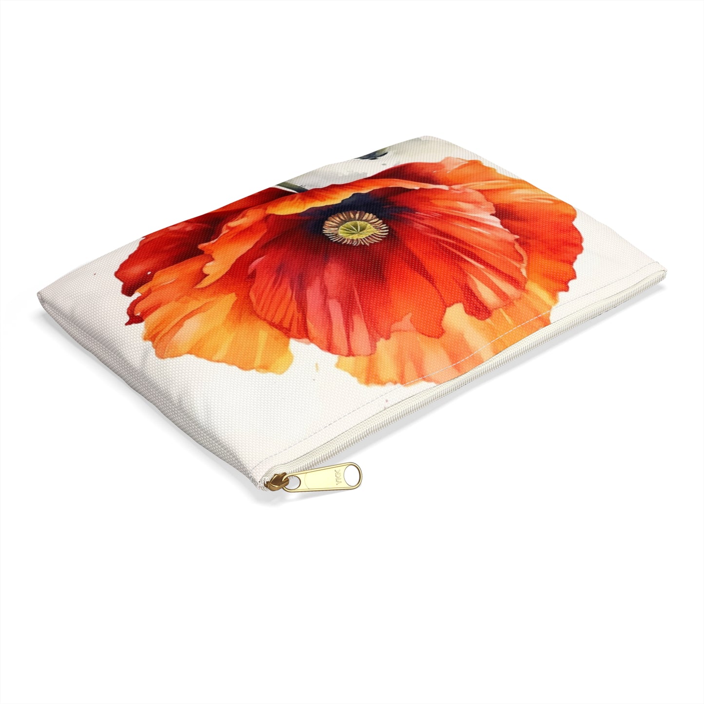 Stunning Poppy Flower Watercolor Accessory Pouch: A Blossoming Experience