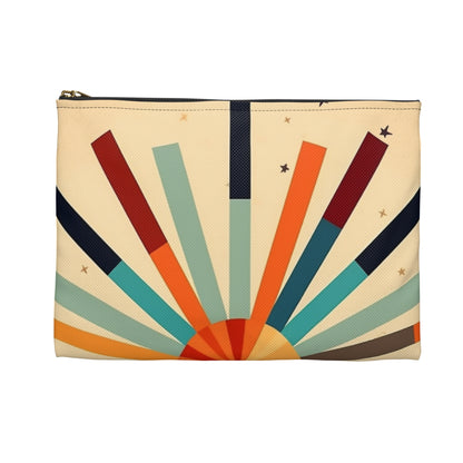 Midcentury Modern Starburst Candy Colored Accessory Pouch