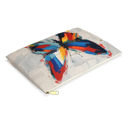 Abstract Accessory Pouch for Art Lovers: Butterfly-Inspired Delight