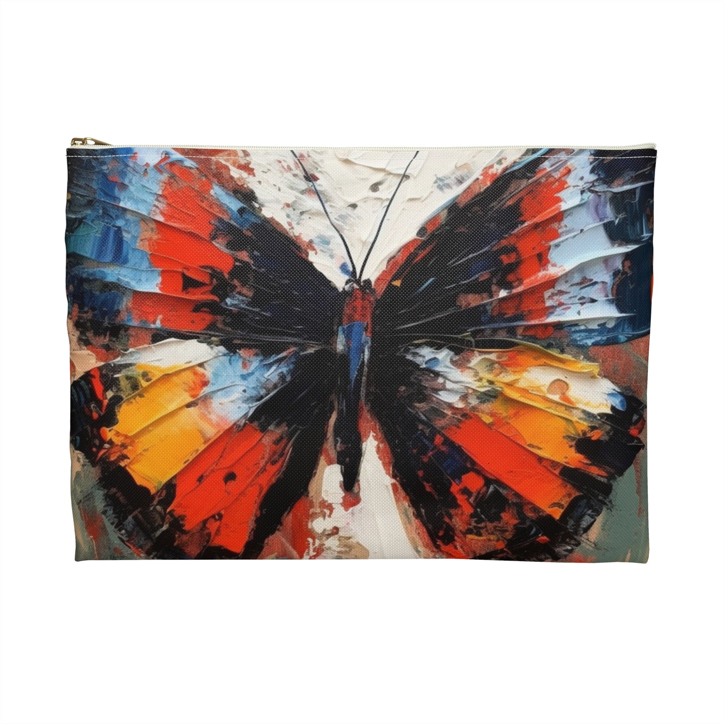 Accessory Pouch with Bauhaus-Inspired Butterfly Drawing: A Harmonious Blend of Art and Functionality