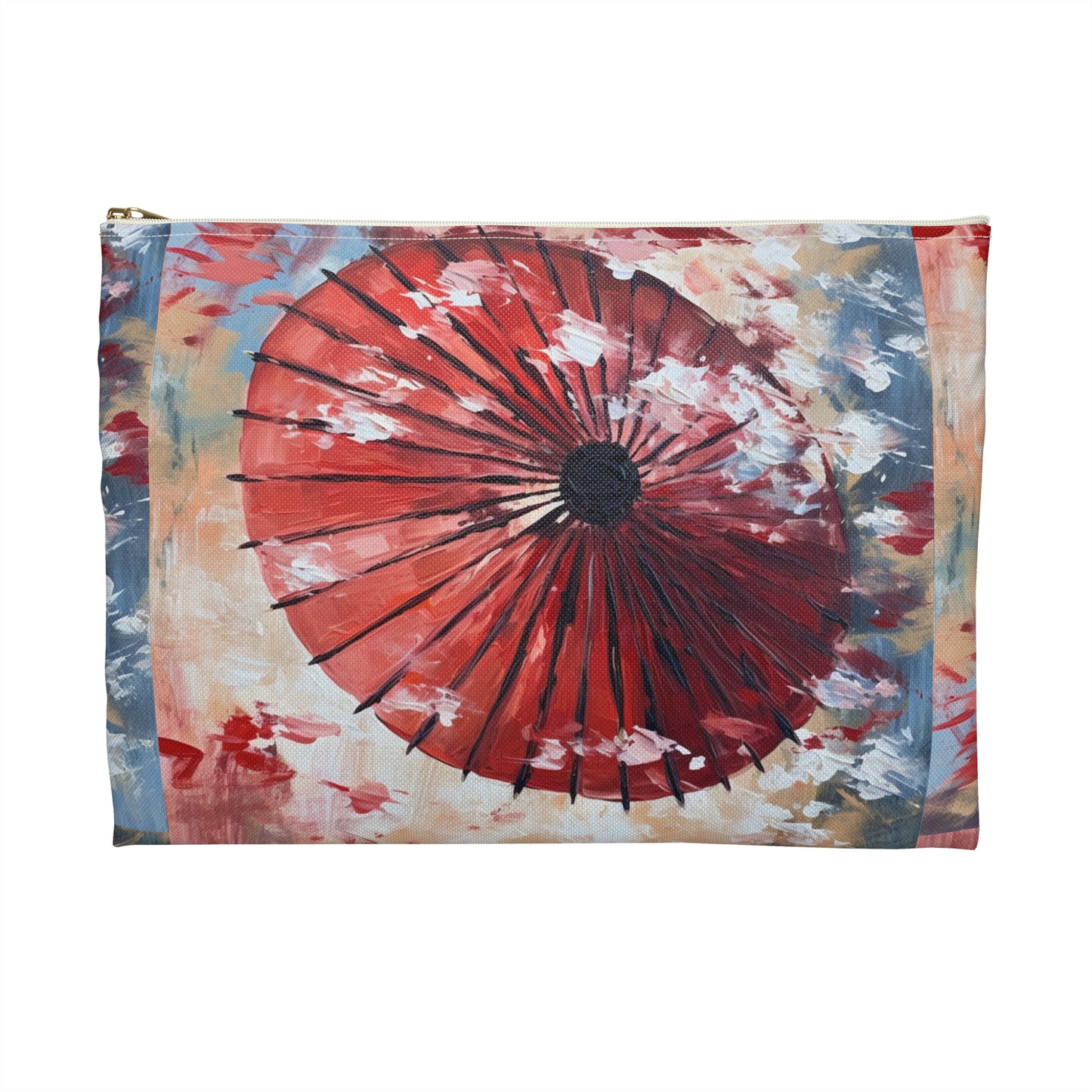 Abstract Japanese Umbrella Art Accessory Pouch: Where Art and Practicality Meet