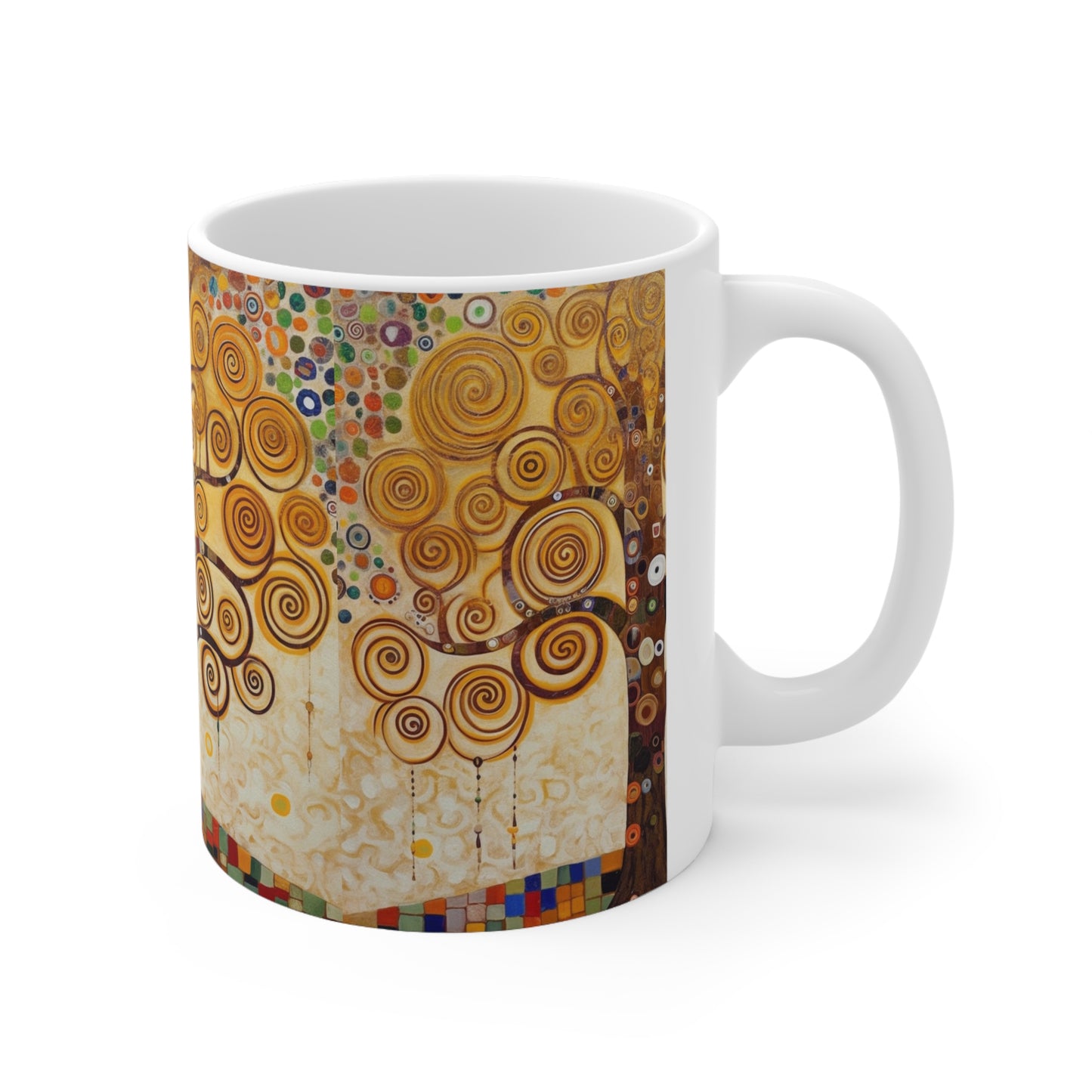 Captivating Artistry: The Tree of Life Ceramic Mug, Inspired by Gustav Klimt's Timeless Masterpiece