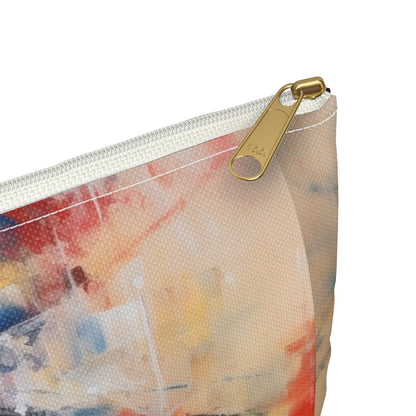 Abstract Geisha Art Accessory Pouch: Captivating Brushstrokes in a Japanese Aesthetic