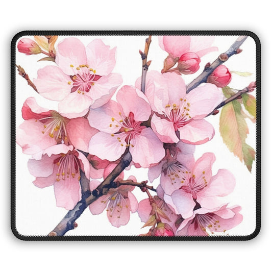 Whimsical Delight: Watercolor Cherry Blossom Tree Gaming Mouse Pad