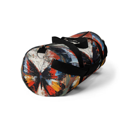 Duffel Bag with Bauhaus-Inspired Butterfly Drawing: A Harmonious Blend of Art and Functionality