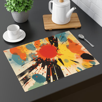 Cosmic Burst Placemat - Captivating Abstract Art for Your Dining Delight!