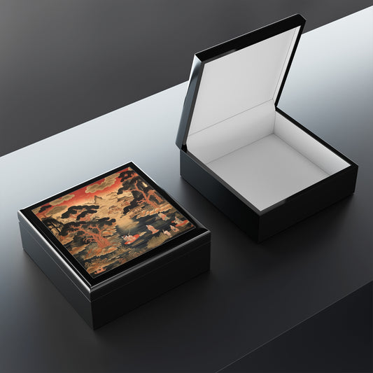 Custom Japanese Tapestry Jewelry Box: Your Personalized Artistic Statement