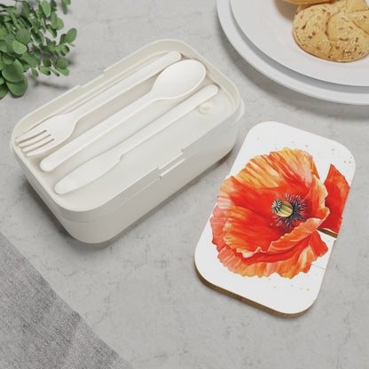 Watercolor Poppy Garden Bento Box: Unleash the Beauty of Nature