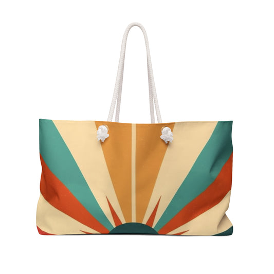 Retro Chic Glamour: 1960s Vintage Fashion Starburst Candy Colored Weekender Bag