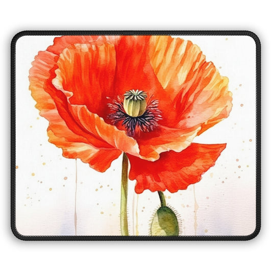 Watercolor Poppy Garden Gaming Mouse Pad: Unleash the Beauty of Nature