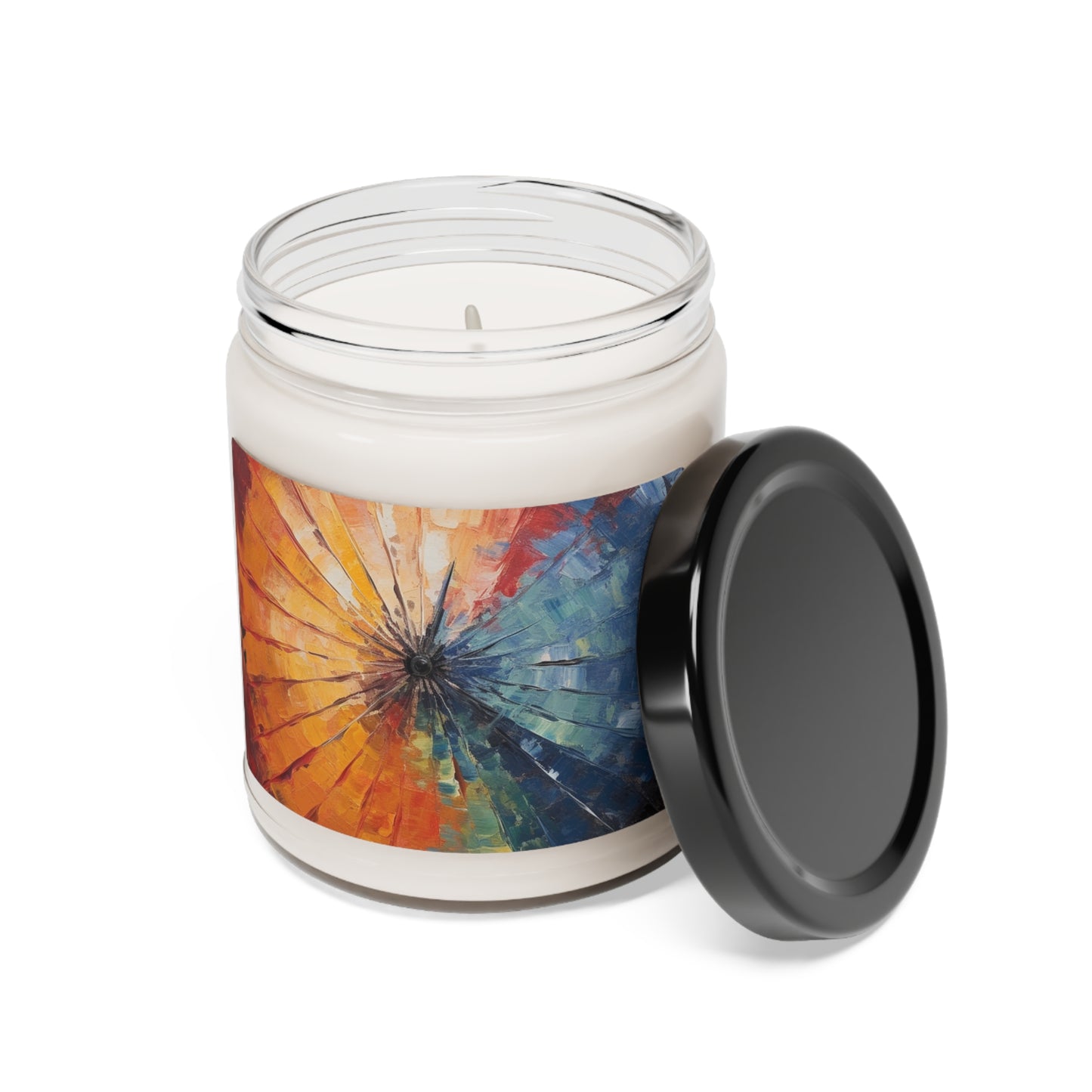 Abstract Art Scented Soy Candle: Japanese Umbrella, A Reflection of Creativity