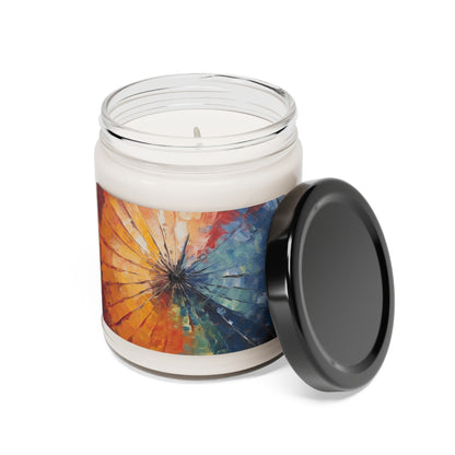 Abstract Art Scented Soy Candle: Japanese Umbrella, A Reflection of Creativity