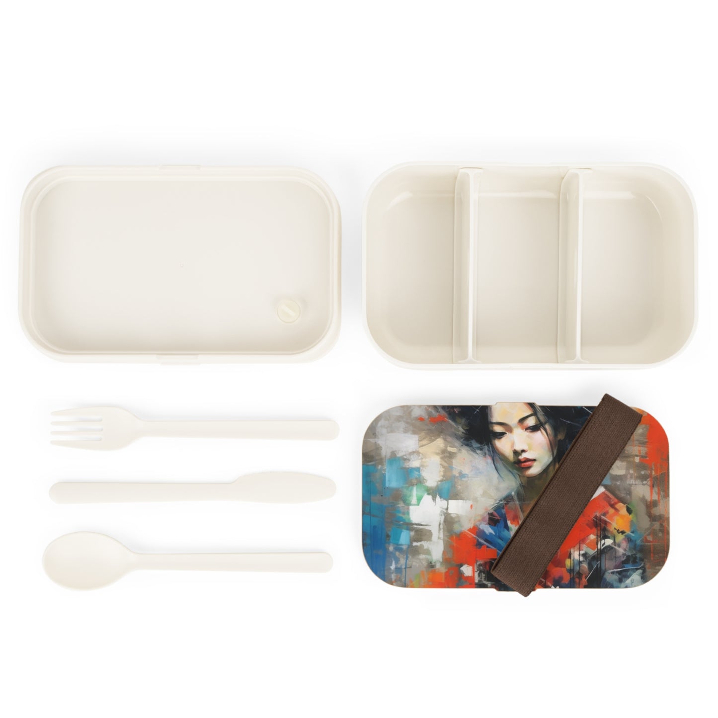 Bento Box with Geisha Art: Japanese Artistic Flair