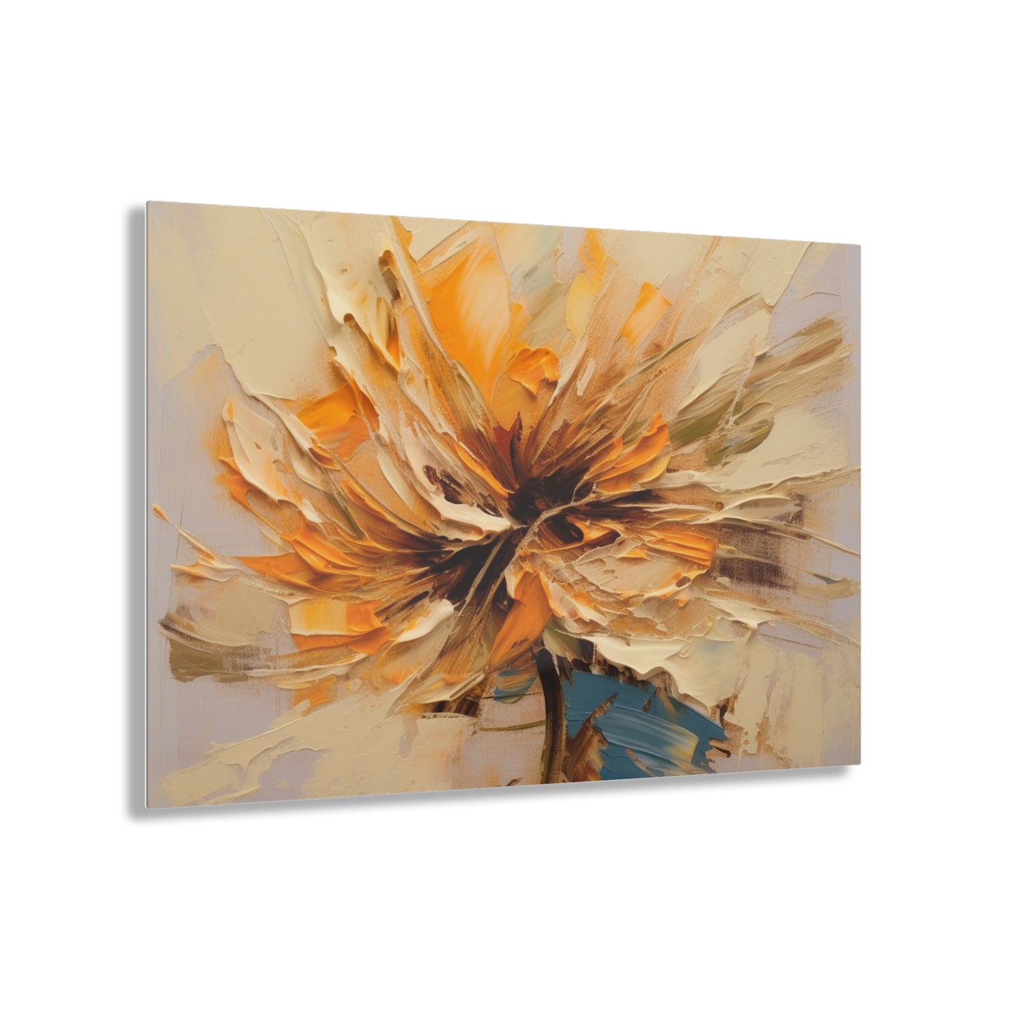 A Brush of Nature's Elegance: Acrylic Prints for Artistic Flower Lovers