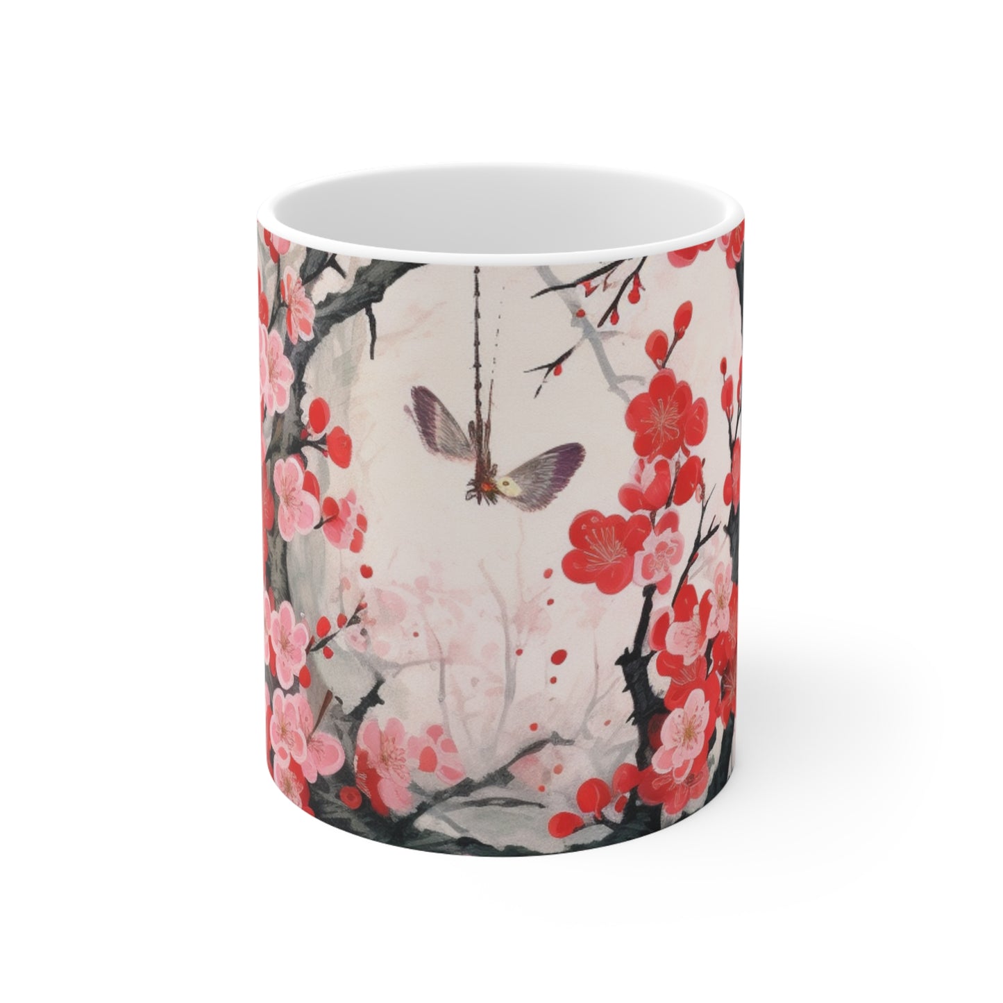 Blossoming Serenity: Ceramic Mug Capturing the Essence of Cherry Blossoms