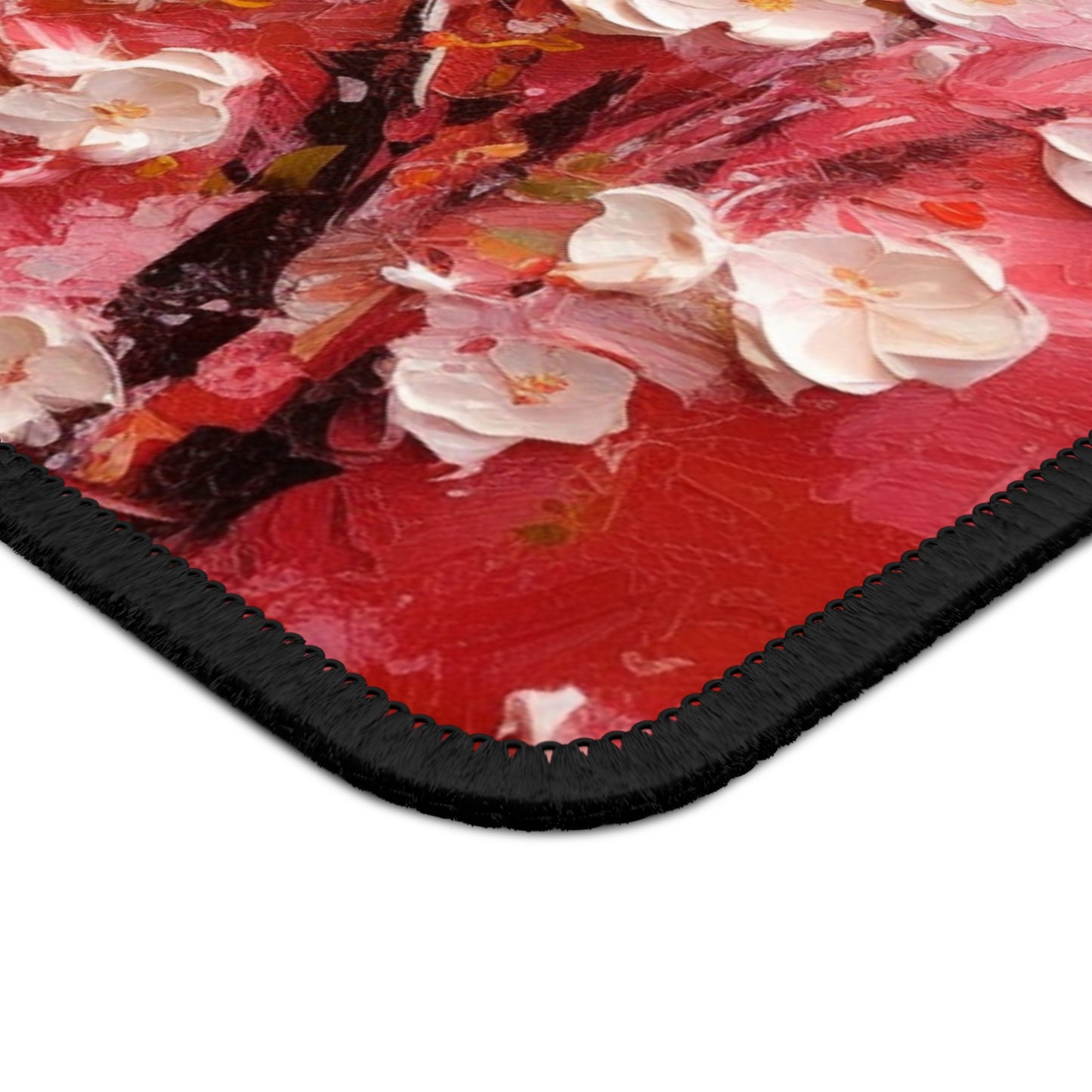 Abstract Cherry Blossom Gaming Mouse Pad: Captivating Brushstrokes in Every Sip