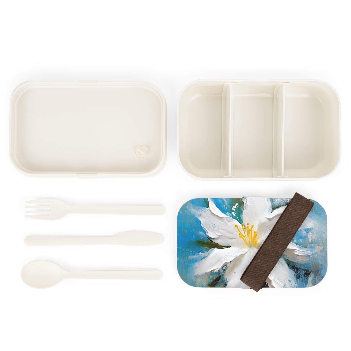 Ethereal Elegance: Bento Box featuring an Abstract Oil Painting of Jasmine